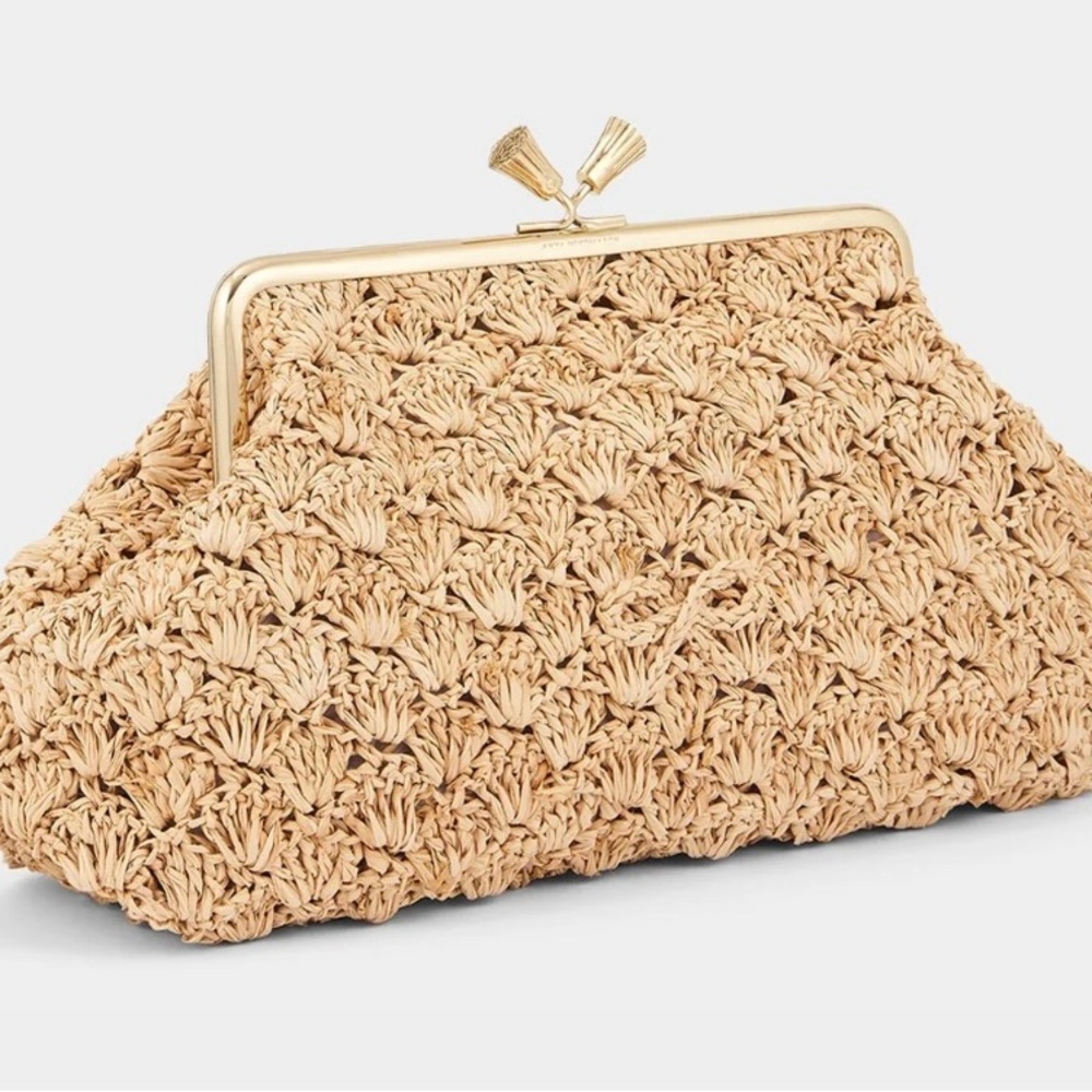 Current Season Anya Hindmarch Maud, Clutch/crossbody. Raffia. - Picture 5 of 12
